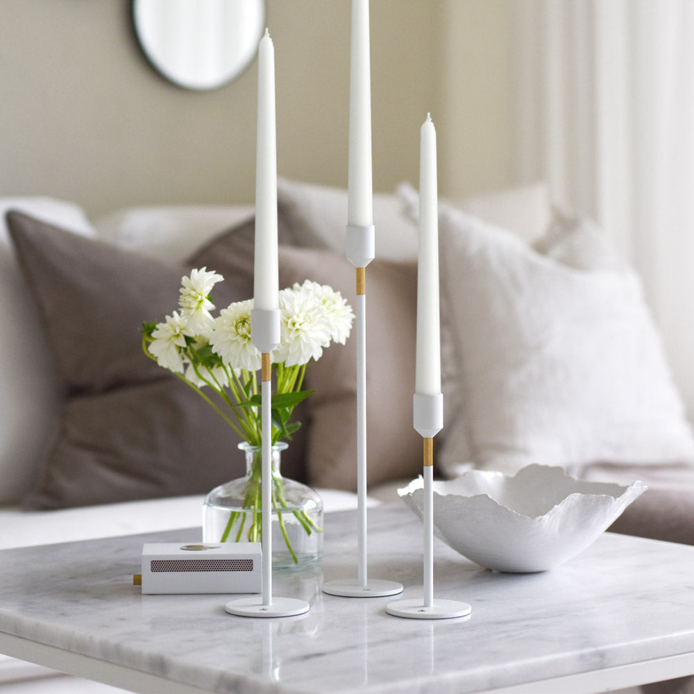 Kerzenständer - Weiß 19cm